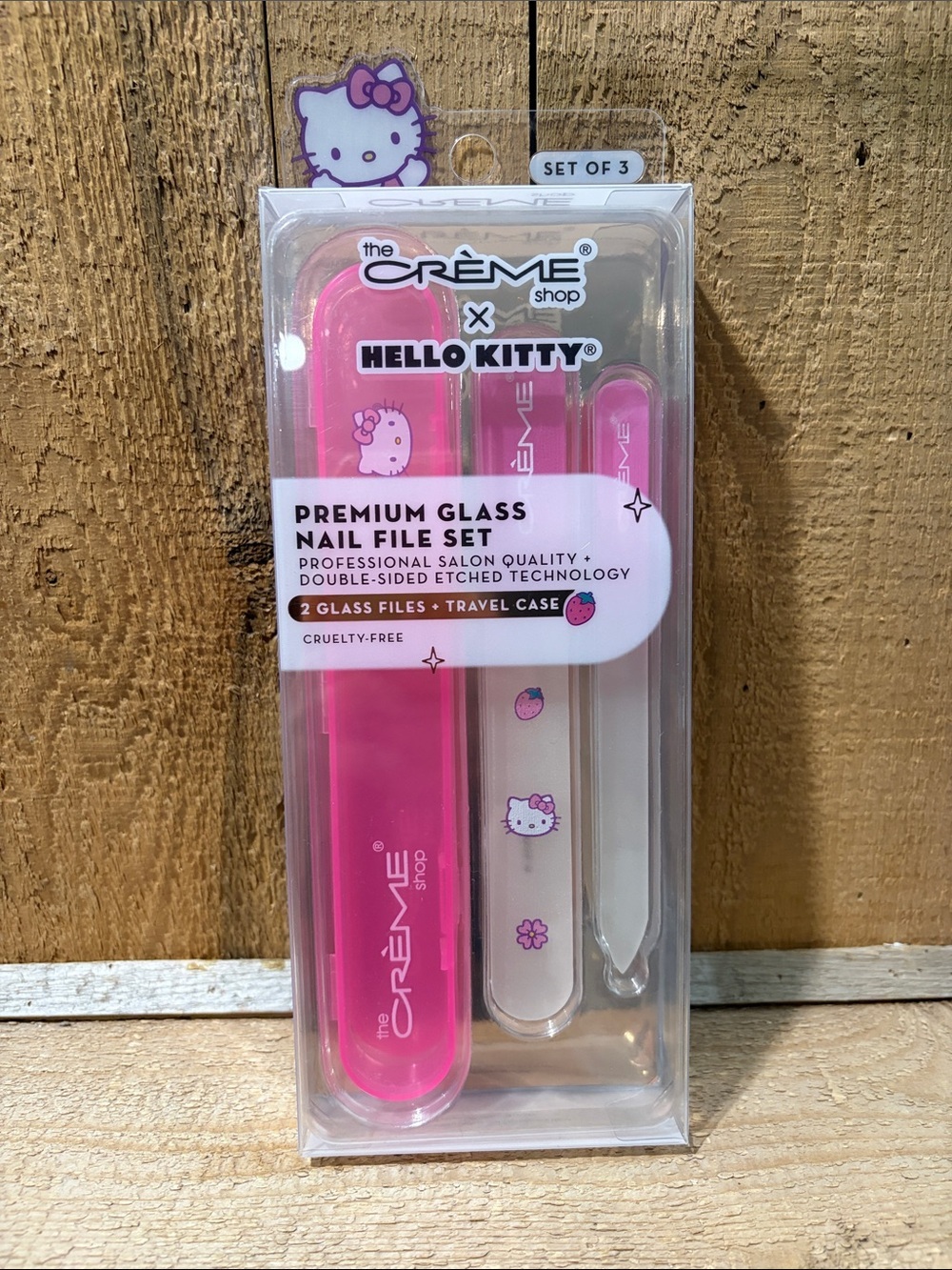 The Crème Shop - hello kitty - Pink Premium Glass Nail File Set